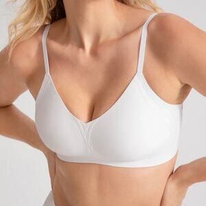 Honeylove Women’s Crossover Wireless Smooth Support Comfort Bra in White Size 3X